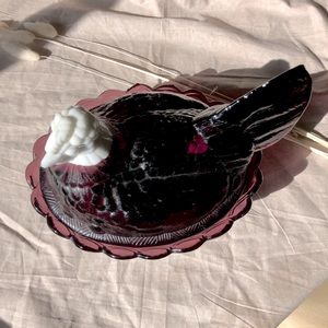 Fenton Antique Chicken Dish